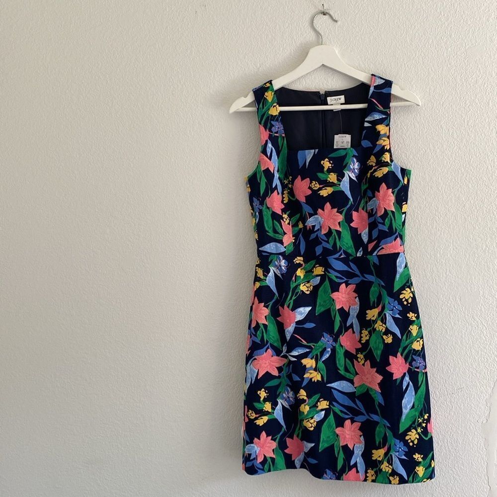 J Crew Floral Print Midi Dress
